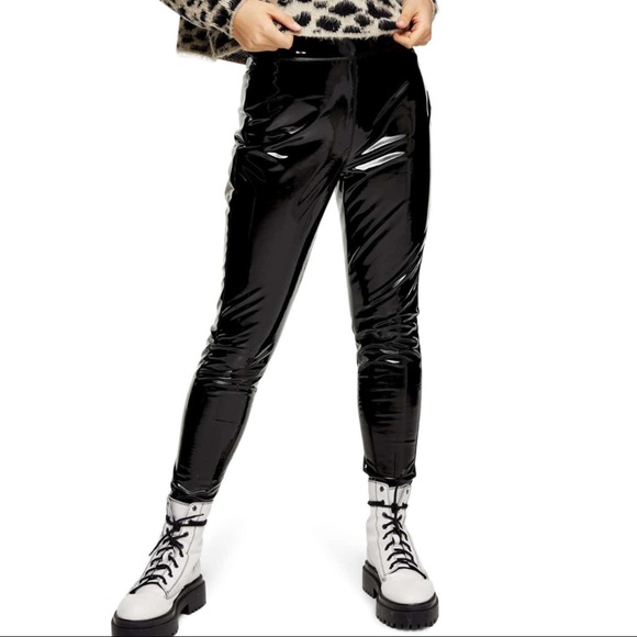 black leather pants topshop